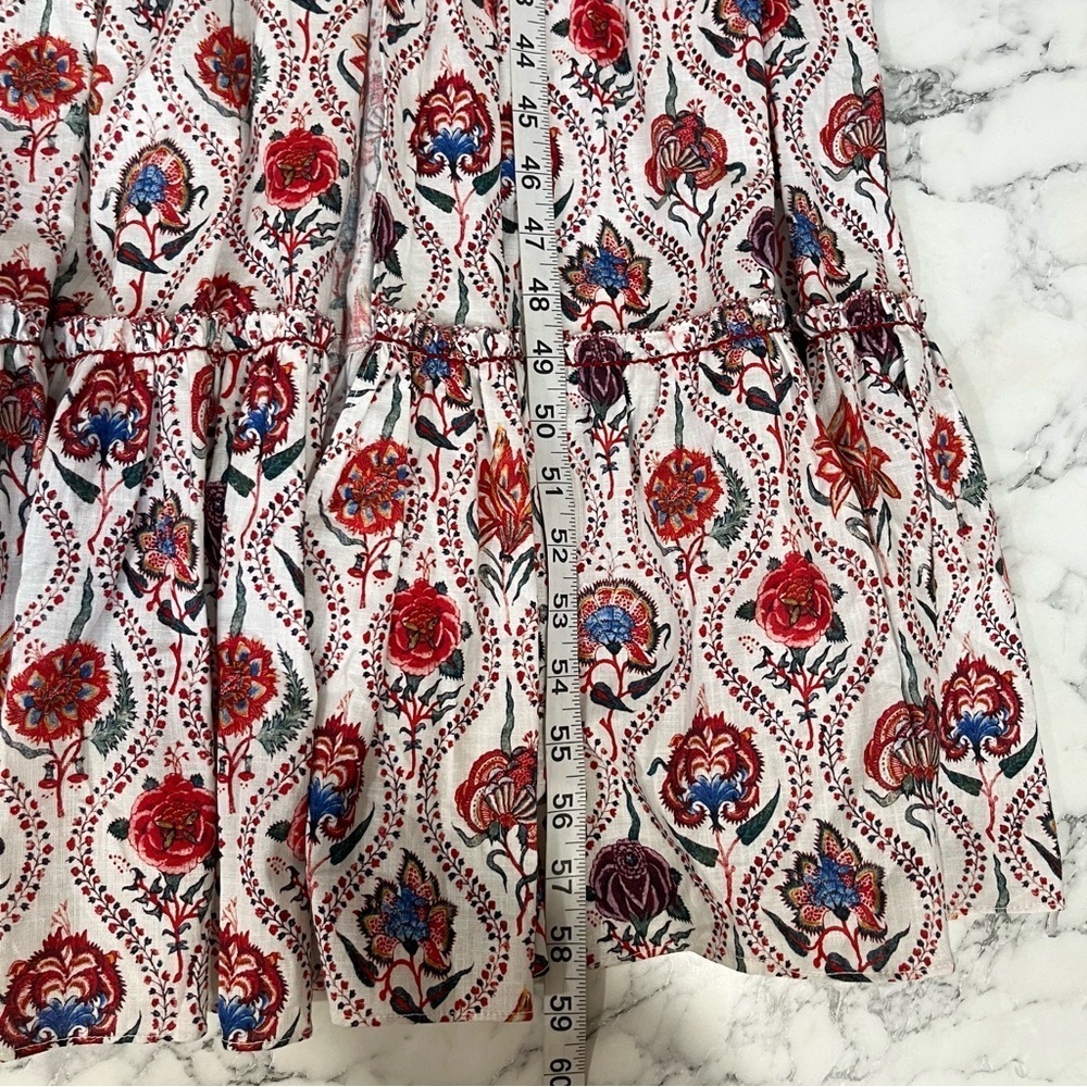 Sachin & Babi Danni Block Print Floral Square Neck Flutter Sleeve Maxi Dress 6 - Picture 10 of 12